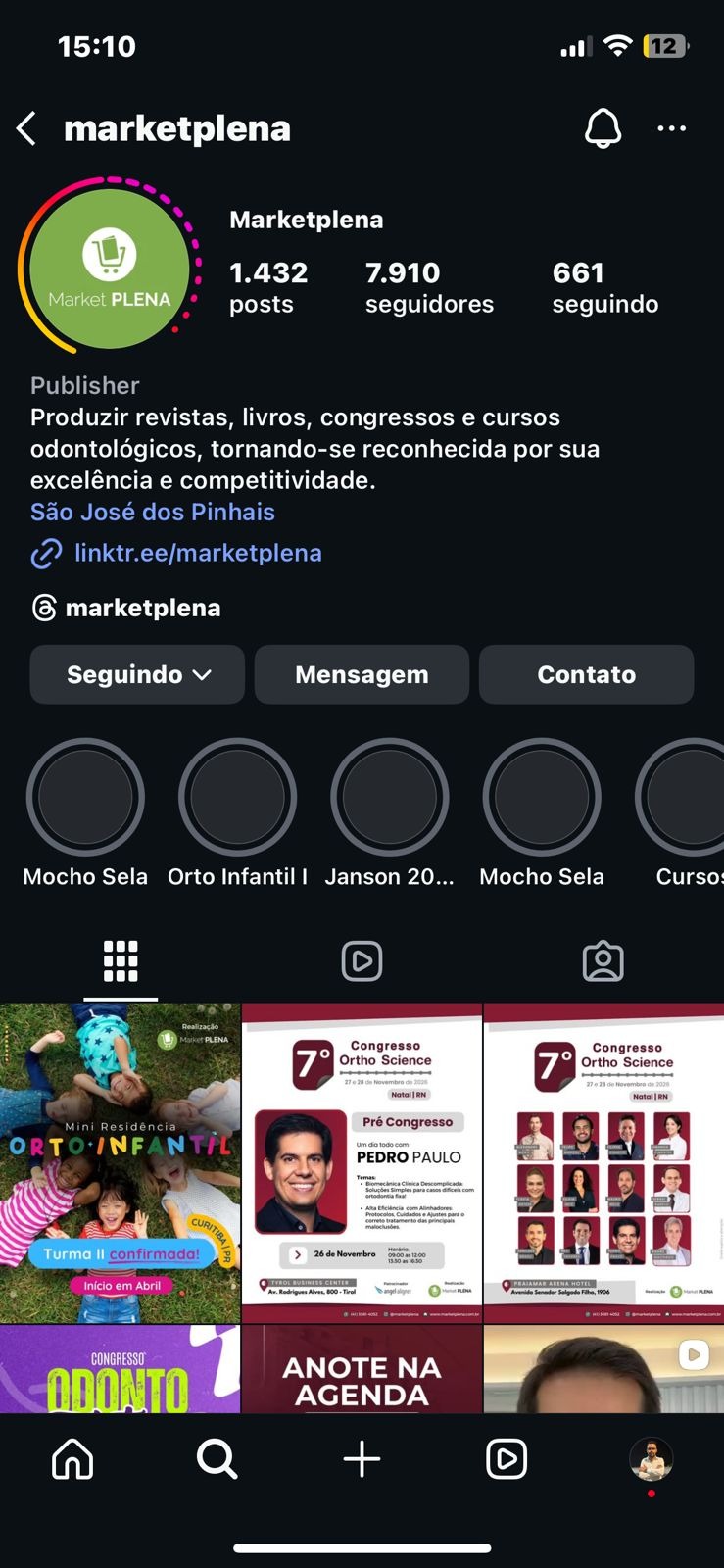 Prévia do Instagram @marketplena
